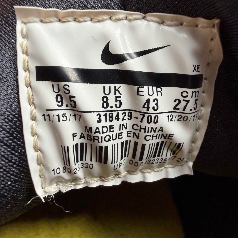 Nike Air Huarache Mens 9.5 Lightening Yellow Black White Sneakers - Picture 7 of 7